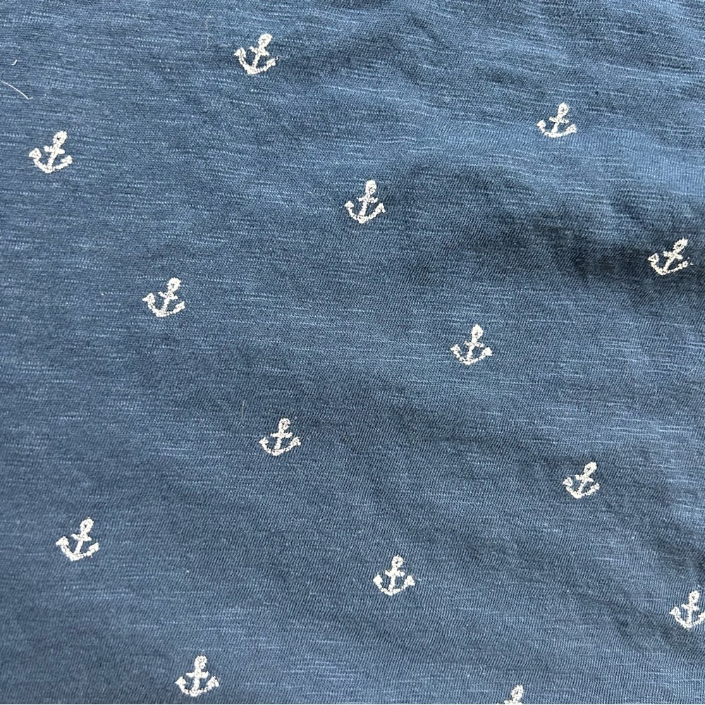 Roxy Romper Navy Blue Anchor Print Sleeveless Criss Cross Back Size Medium - Picture 6 of 13